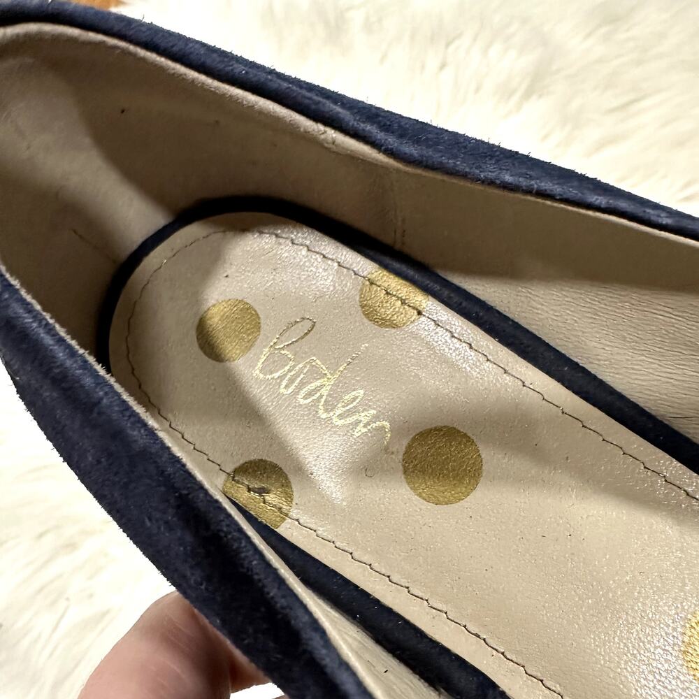 Boden Scarlet Suede Flat Sz 10.5 - Picture 3 of 10